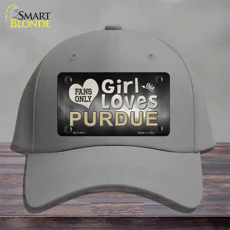 This Girl Loves Purdue Novelty License Plate Hat Cotton / Gray