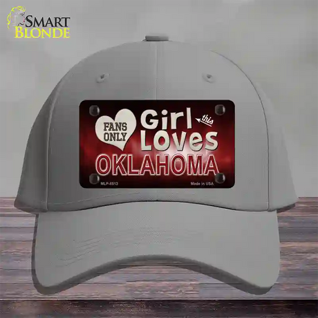 This Girl Loves Oklahoma Novelty License Plate Hat Cotton / Gray