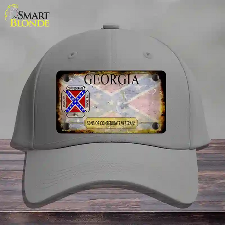 Georgia Rusty State Novelty License Plate Hat Cotton / Gray