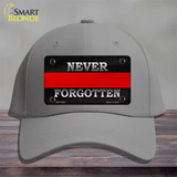 Never Forgotten Thin Red Line Novelty License Plate Hat Cotton / Gray