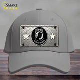 POW MIA Diamond Novelty License Plate Hat Cotton / Gray