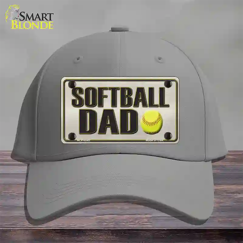 Softball Dad Novelty License Plate Hat Cotton / Gray