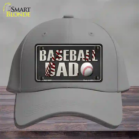 Baseball Dad Novelty License Plate Hat Cotton / Gray