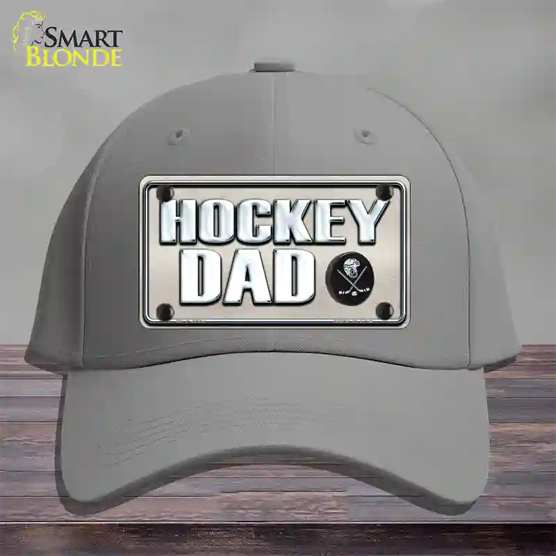 Hockey Dad Novelty License Plate Hat Cotton / Gray