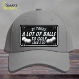 A Lot Of Balls Novelty License Plate Hat Cotton / Gray