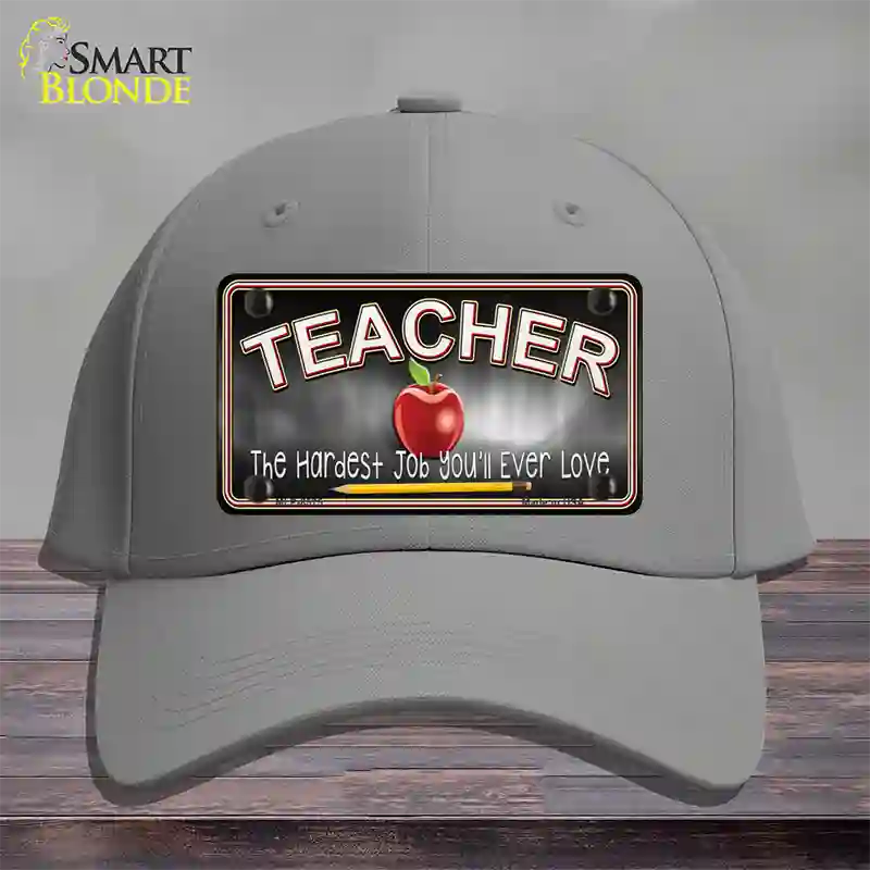 Teacher Novelty License Plate Hat Cotton / Gray