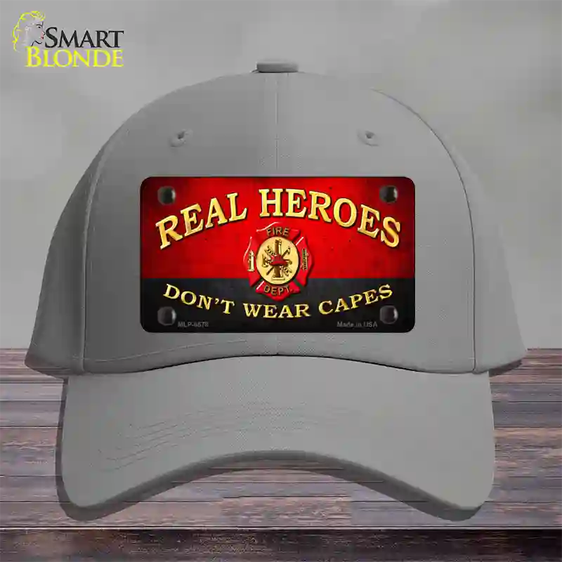 Real Heroes Red Novelty License Plate Hat Cotton / Gray