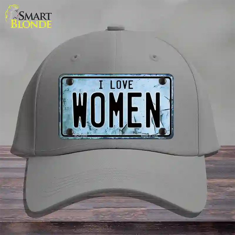 I Love Women Novelty License Plate Hat Cotton / Gray