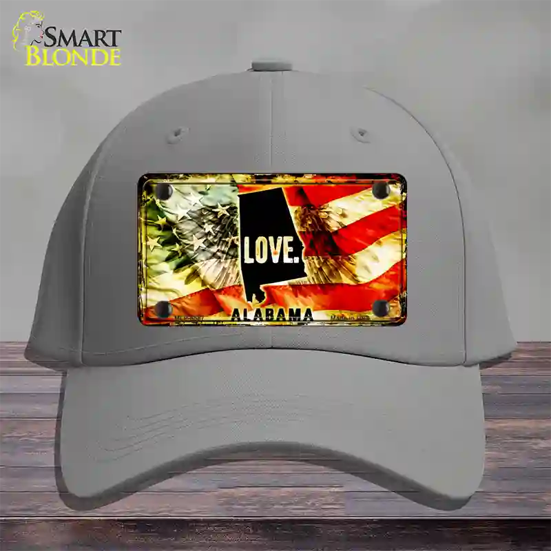 Alabama Love Novelty License Plate Hat Cotton / Gray