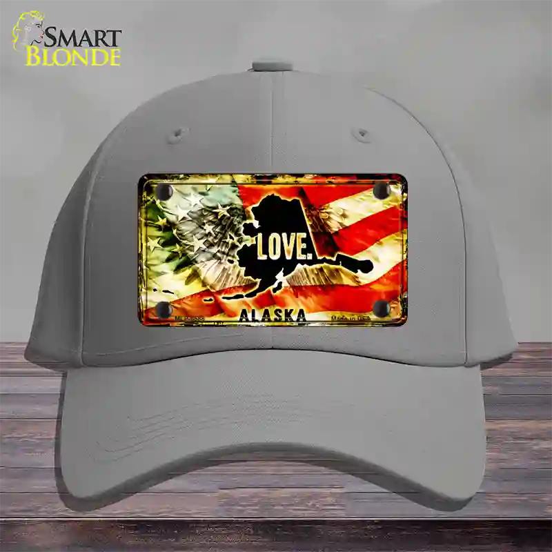 Alaska Love Novelty License Plate Hat Cotton / Gray