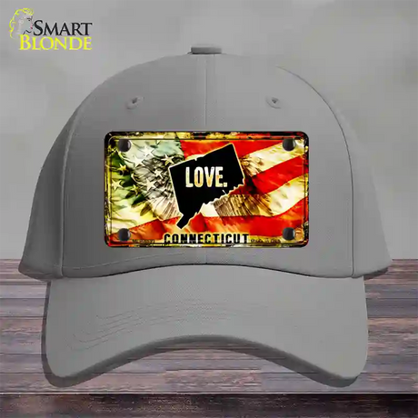 Connecticut Love Novelty License Plate Hat Cotton / Gray