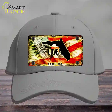 Florida Love Novelty License Plate Hat Cotton / Gray