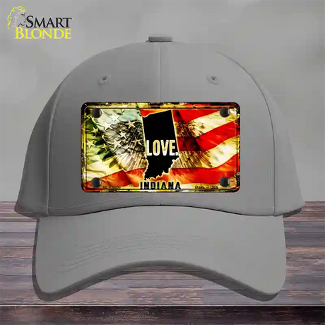 Indiana Love Novelty License Plate Hat Cotton / Gray