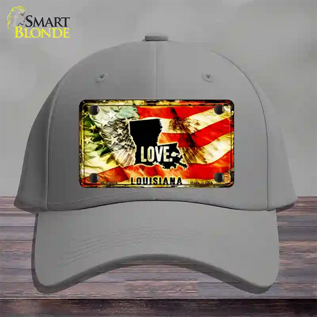 Louisiana Love Novelty License Plate Hat Cotton / Gray