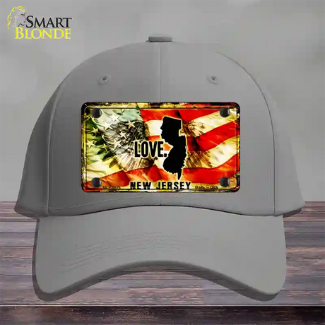 New Jersey Love Novelty License Plate Hat Cotton / Gray