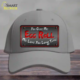 Egg Roll Novelty License Plate Hat Cotton / Gray