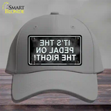 Pedal On The Right Novelty License Plate Hat Cotton / Gray