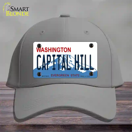 Capital Hill Washington Novelty License Plate Hat Cotton / Gray