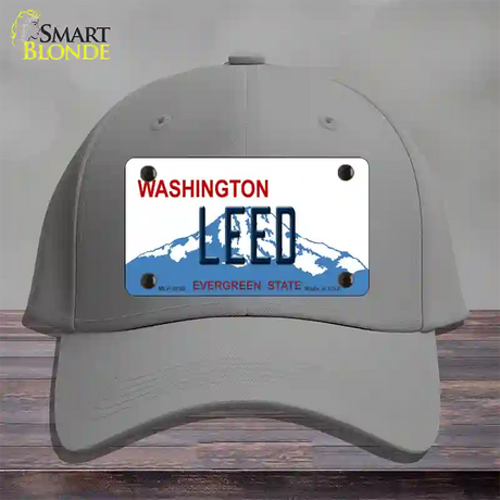 Leed Washington Novelty License Plate Hat Cotton / Gray