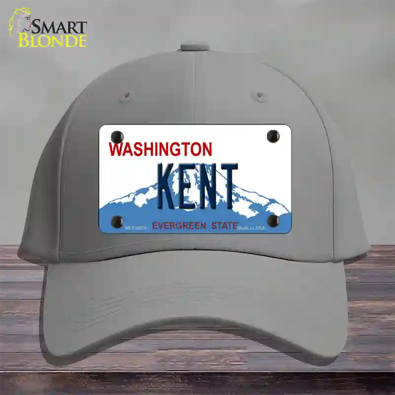 Kent Washington Novelty License Plate Hat Cotton / Gray