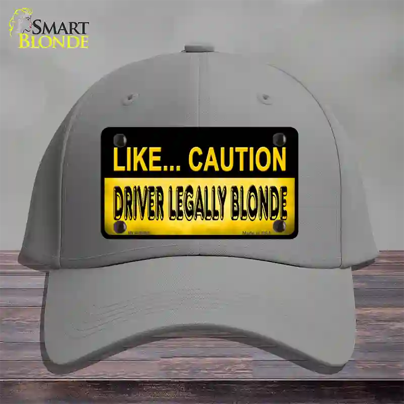 Driver Legally Blonde Novelty License Plate Hat Cotton / Gray