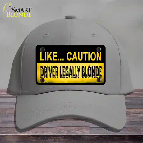 Driver Legally Blonde Novelty License Plate Hat Cotton / Gray