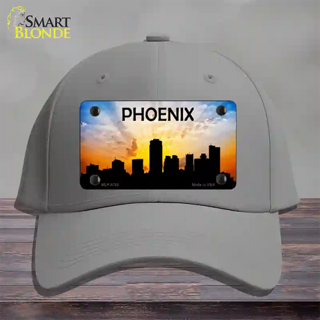 Phoenix Silhouette Novelty License Plate Hat Cotton / Gray