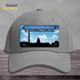 Washington DC Silhouette Novelty License Plate Hat Cotton / Gray