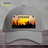 Chicago Silhouette Novelty License Plate Hat Cotton / Gray