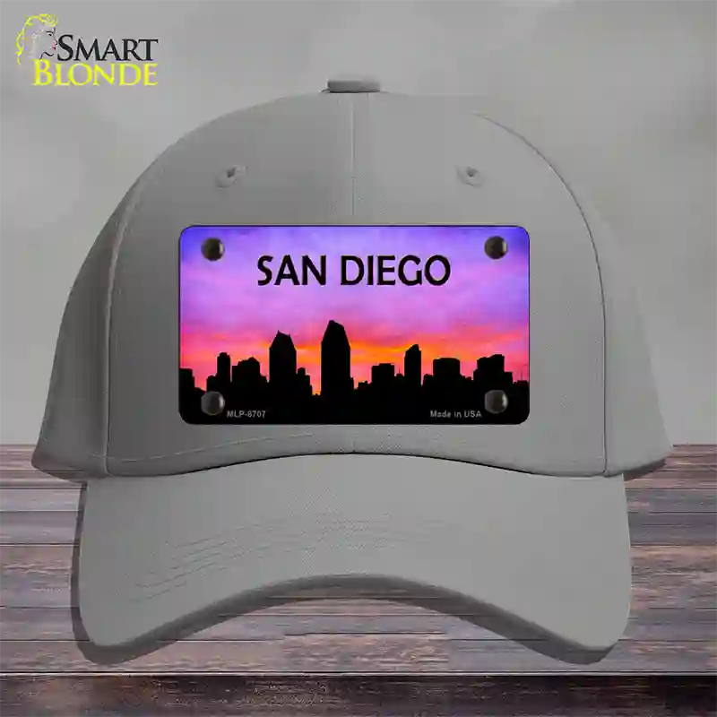 San Diego Silhouette Novelty License Plate Hat Cotton / Gray