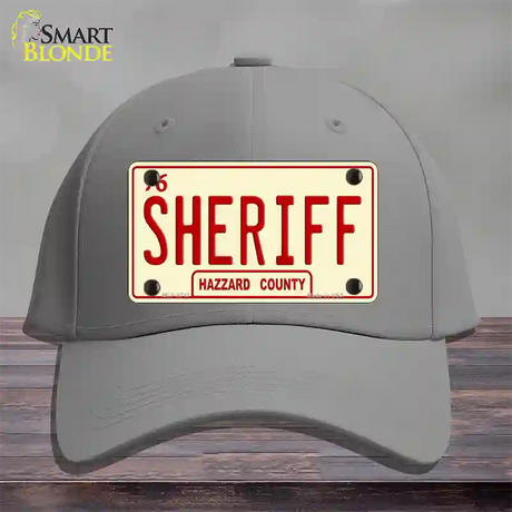 Sheriff Novelty License Plate Hat Cotton / Gray