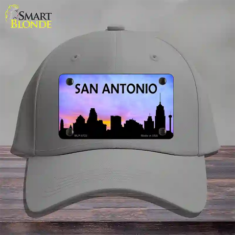 San Antonio Silhouette Novelty License Plate Hat Cotton / Gray