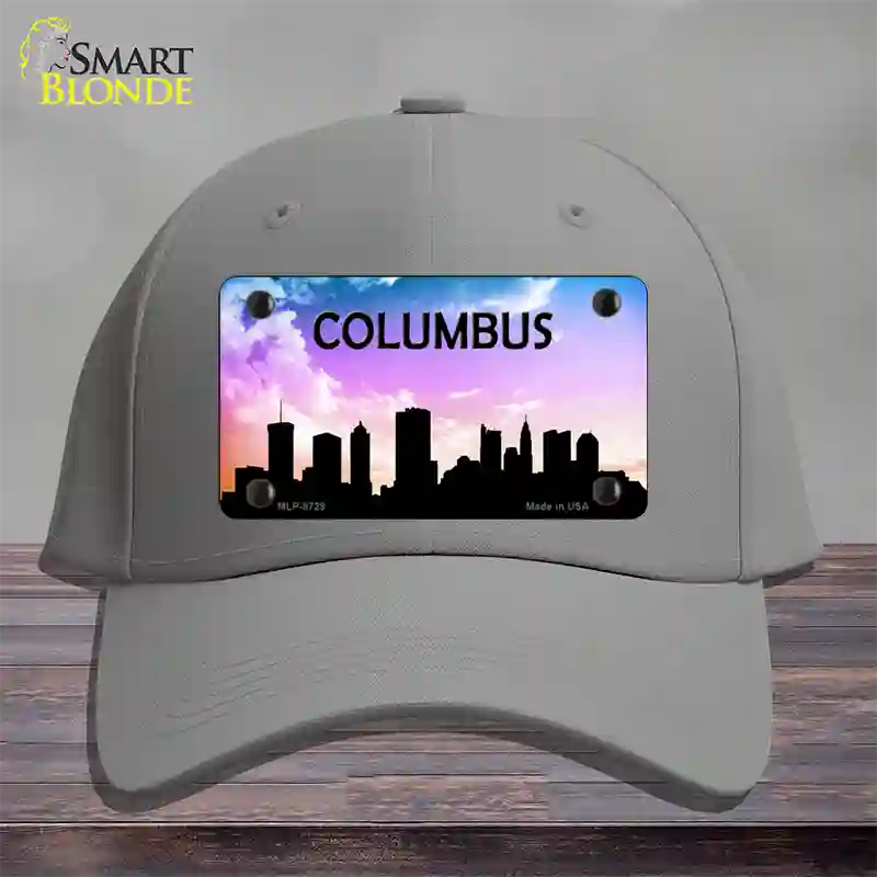 Columbus Silhouette Novelty License Plate Hat Cotton / Gray