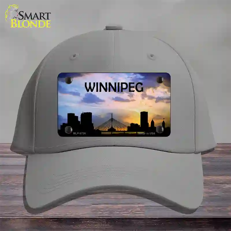 Winnipeg Silhouette Novelty License Plate Hat Cotton / Gray