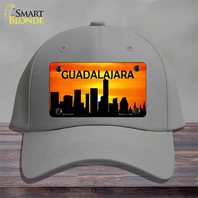 Guadalajara Silhouette Novelty License Plate Hat Cotton / Gray