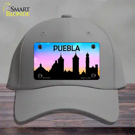 Puebla Silhouette Novelty License Plate Hat Cotton / Gray