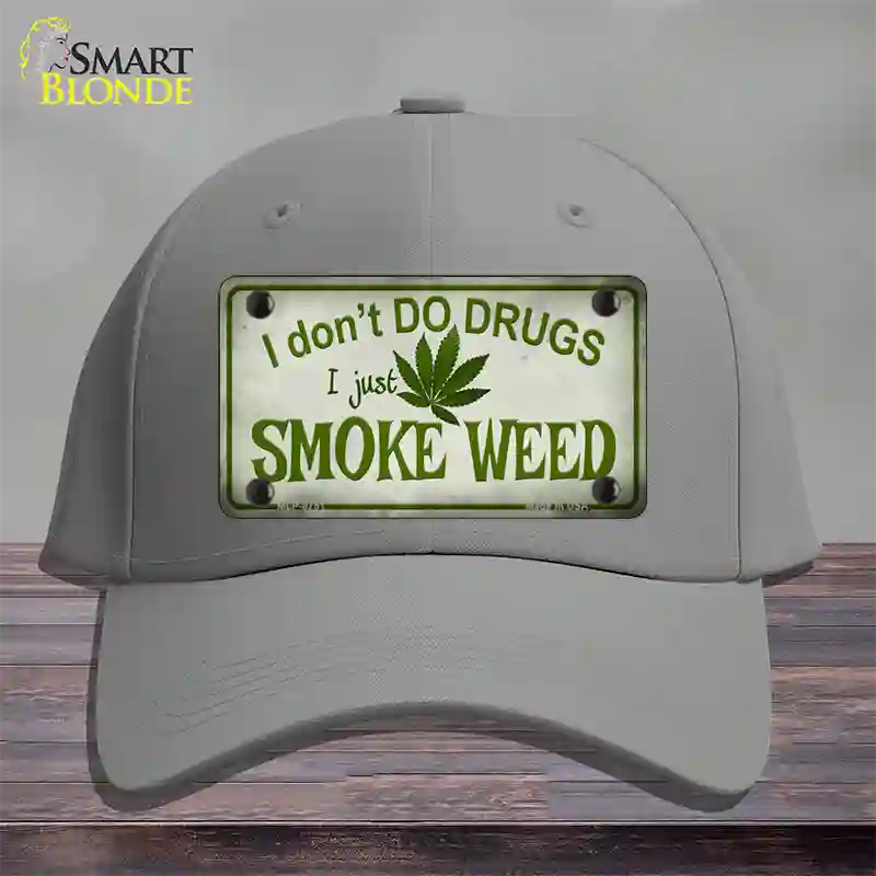 I Dont Do Drugs Novelty License Plate Hat Cotton / Gray