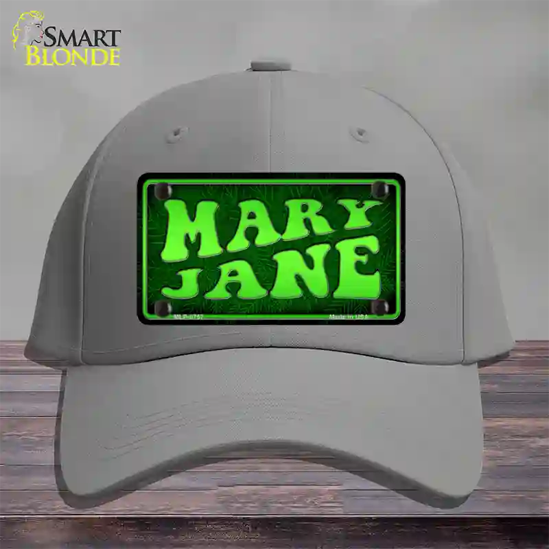 Mary Jane Novelty License Plate Hat Cotton / Gray