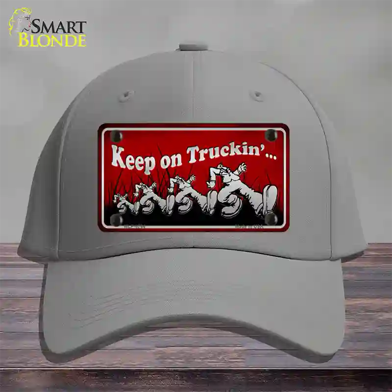 Keep On Trucking Novelty License Plate Hat Cotton / Gray