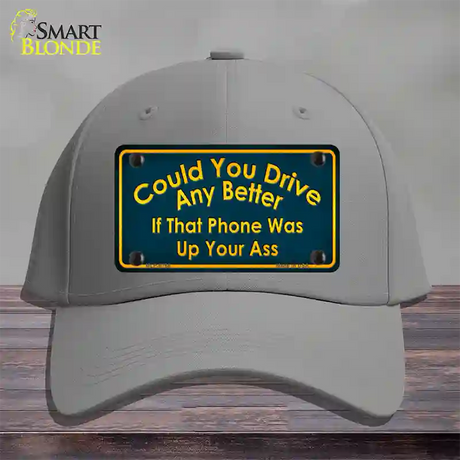 Could You Drive Novelty License Plate Hat Cotton / Gray