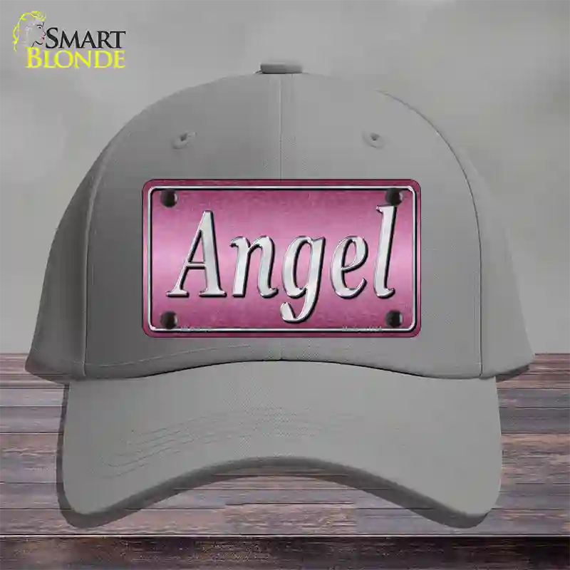 Angel Pink Novelty License Plate Hat Cotton / Gray