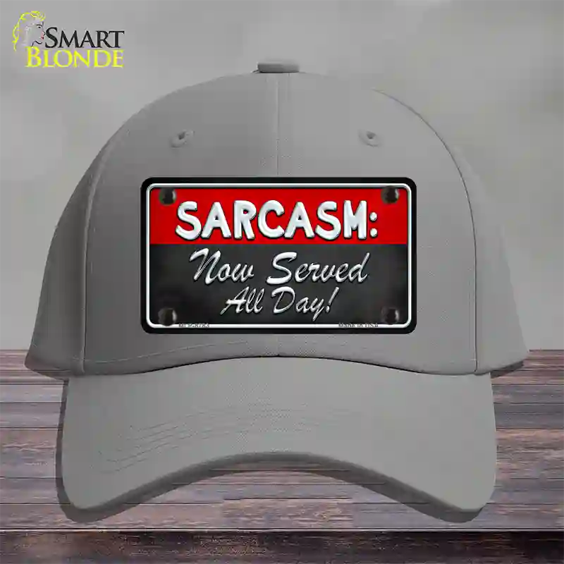 Sarcasm Novelty License Plate Hat Cotton / Gray