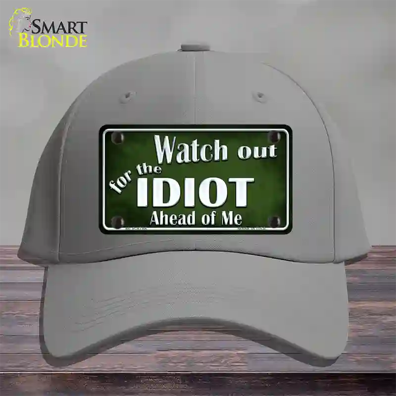 Watch Out Ahead Of Me Novelty License Plate Hat Cotton / Gray