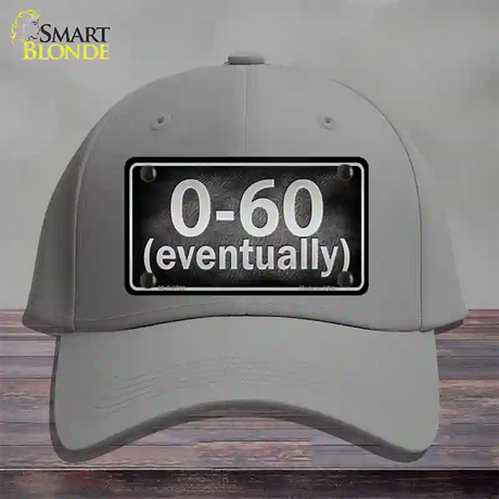 0 To 60 Novelty License Plate Hat Cotton / Gray