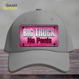 Big Truck No Penis Novelty License Plate Hat Cotton / Gray