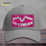 Bitch Please Novelty License Plate Hat Cotton / Gray