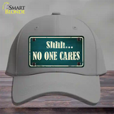 No One Cares Novelty License Plate Hat Cotton / Gray