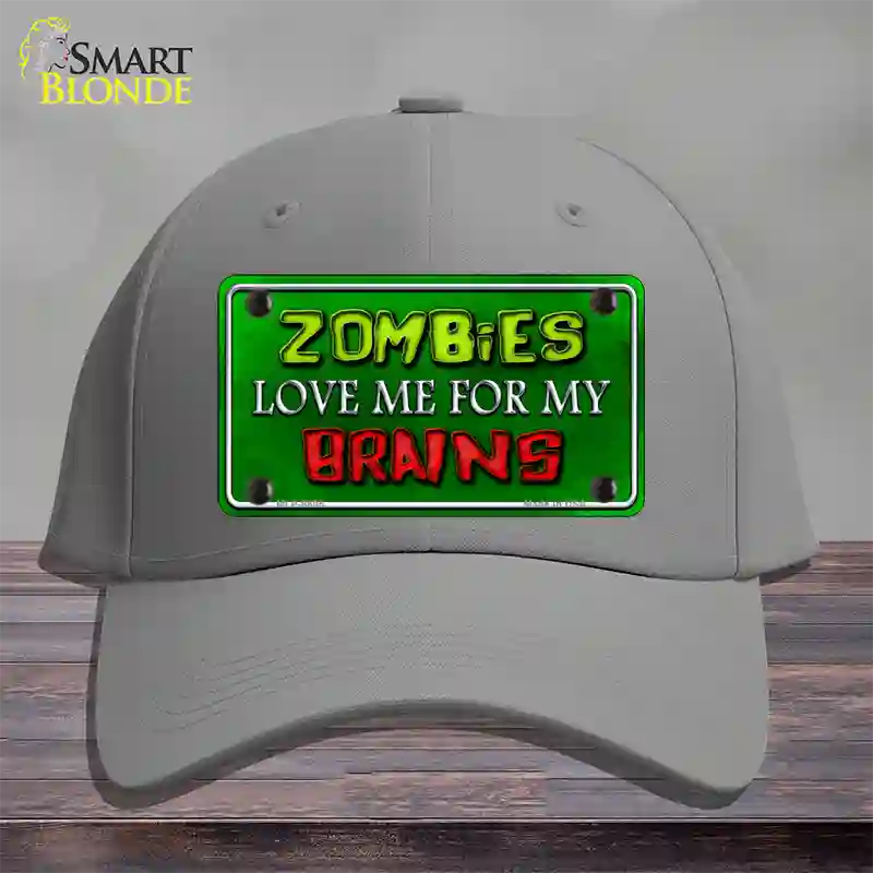 Zombies Love Me Novelty License Plate Hat Cotton / Gray