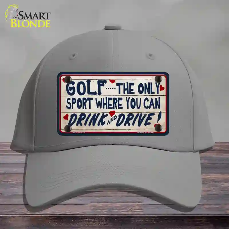 Drink And Drive Novelty License Plate Hat Cotton / Gray