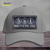 Think Novelty License Plate Hat Cotton / Gray